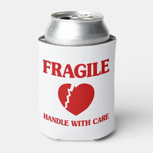 壊れやすいハートハンドル気に付き 缶クーラー (缶正面)