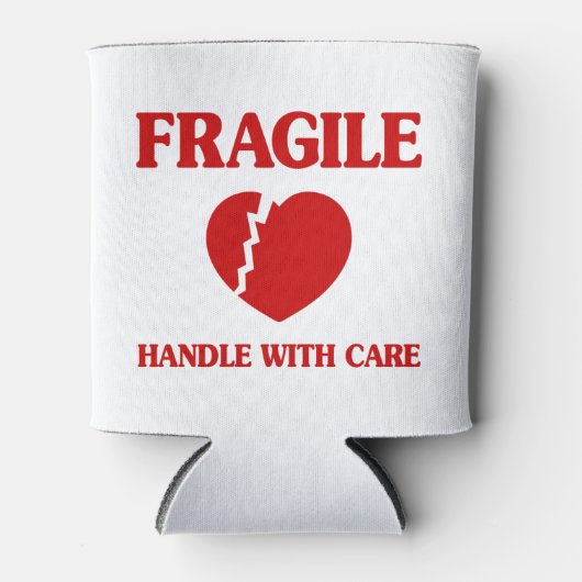 壊れやすいハートハンドル気に付き 缶クーラー (正面)