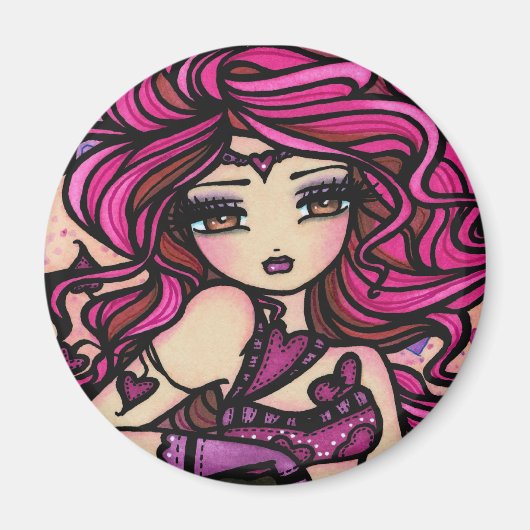 "壊れやすいハート"フェアリー磁石 マグネット (正面)