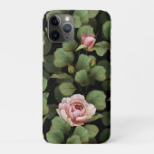 壊れやすいバラ。黒の花の模様 Case-Mate iPhoneケース (裏)