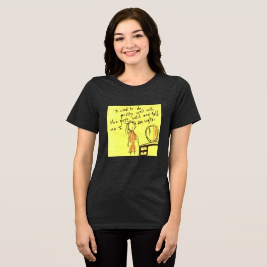 壊れやすい作品のエゴ:10代の闘い トライブレンドTシャツ (正面全面)