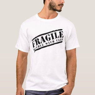 壊れやすい心配のデザインと扱って下さい Tシャツ