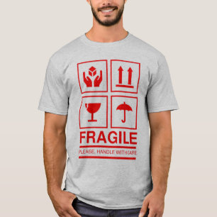 壊れやすい心配の記号と扱って下さい Tシャツ