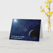 壊れやすい惑星 カード (黄色い花)