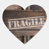 壊れやすい木箱のヴィンテージハート ハートシール (正面)