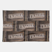壊れやすい木箱のヴィンテージ キッチンタオル (横)