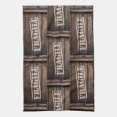 壊れやすい木箱のヴィンテージ キッチンタオル (縦)