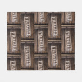 壊れやすい木箱のヴィンテージ フリースブランケット (正面(横))