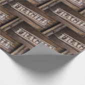 壊れやすい木箱のヴィンテージ ラッピングペーパー (角)