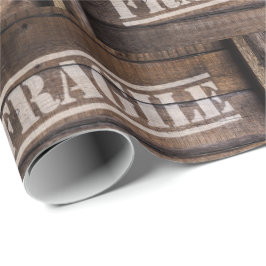 壊れやすい木箱のヴィンテージ ラッピングペーパー