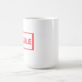 壊れやすい気に柄 コーヒーマグカップ (中央)