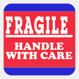 壊れやすい発送ラベル スクエアシール