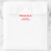 壊れやすい繊細な楽器出荷ラベル ラウンドシール (バッグ)