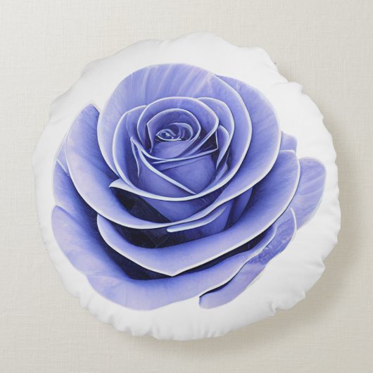 壊れやすい美しいのバラ ラウンドクッション (裏面)