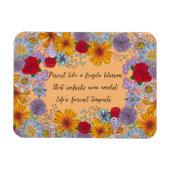 壊れやすい花の引用文のように持続すやる気を起こさせるる マグネット (横)