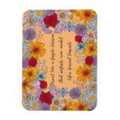 壊れやすい花の引用文のように持続すやる気を起こさせるる マグネット (縦)