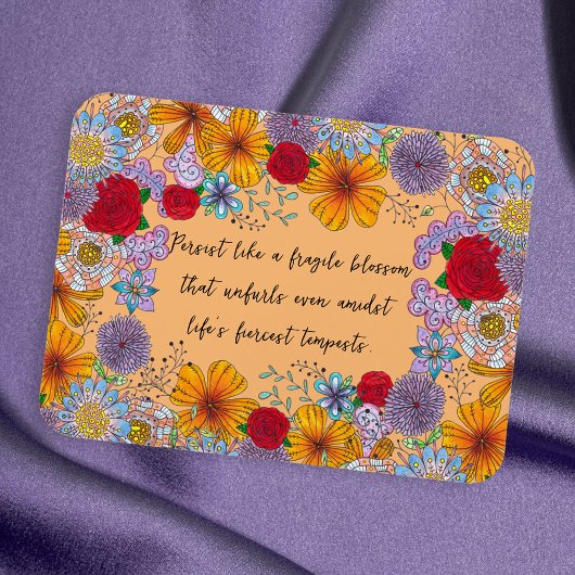 壊れやすい花の引用文のように持続すやる気を起こさせるる マグネット