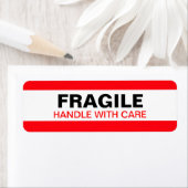 壊れやすい警告のラベルレッド ラベル (インサイチュ)