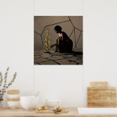 壊れやすい開花- Solarpunk Regrowth Poster ポスター (キッチン)