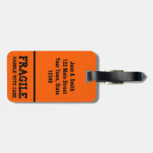 壊れやすい、オレンジ心配と扱って下さい ラゲッジタグ (裏面横)