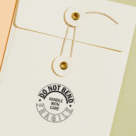 壊れやすい、曲げない、パッケージ ラバースタンプ