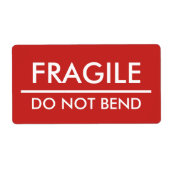 壊れやすい/赤いメールを曲げなはっきりしたい ラベル (正面)