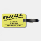 壊れやすい、黄色い心配と扱って下さい ラゲッジタグ (裏面横)