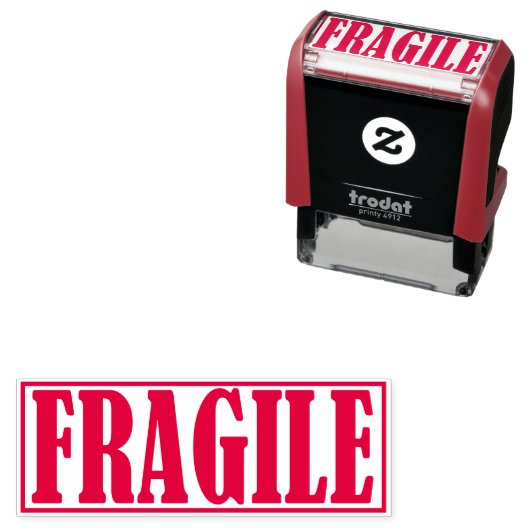 壊れやすいOfficeの枠シンプル付き単語 セルフインキングスタンプ (インサイチュ)