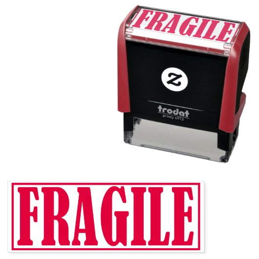 壊れやすいOfficeの枠シンプル付き単語 セルフインキングスタンプ (インサイチュ)