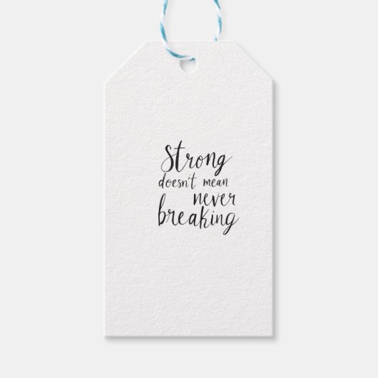 壊れようのない精神 ギフトタグ (正面)