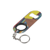 壊れストライプた木 キーホルダー栓抜き (裏面アングル)