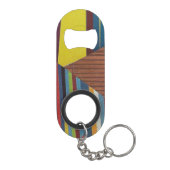 壊れストライプた木 キーホルダー栓抜き (裏面)