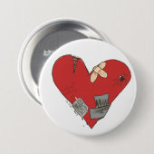 壊れハート 缶バッジ (正面&裏面)