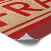 壊れ気にた標識で扱う ポスター (角)