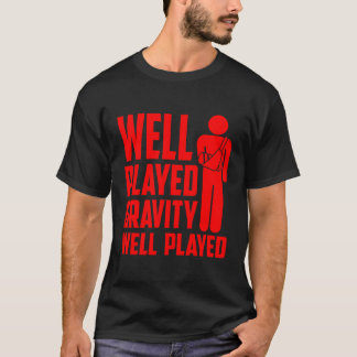 壊カッコいいれた腕ギフト子供へ重力Gag Br Tシャツ