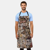 壊伝統的れた石積み壁 エプロン (着用した状態)