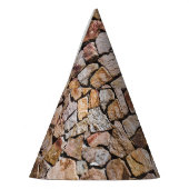 壊伝統的れた石積み壁 パーティーハット (左)