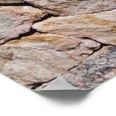 壊伝統的れた石積み壁 ポスター (角)