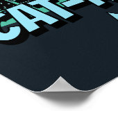 壊滅的なおもしろい猫デザイン ポスター (角)