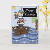 壊血病は誕生日の挨拶を略奪します カード (黄色い花)