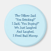 士官は冷蔵庫用マグネットを飲むと言っおもしろいた マグネット (正面)