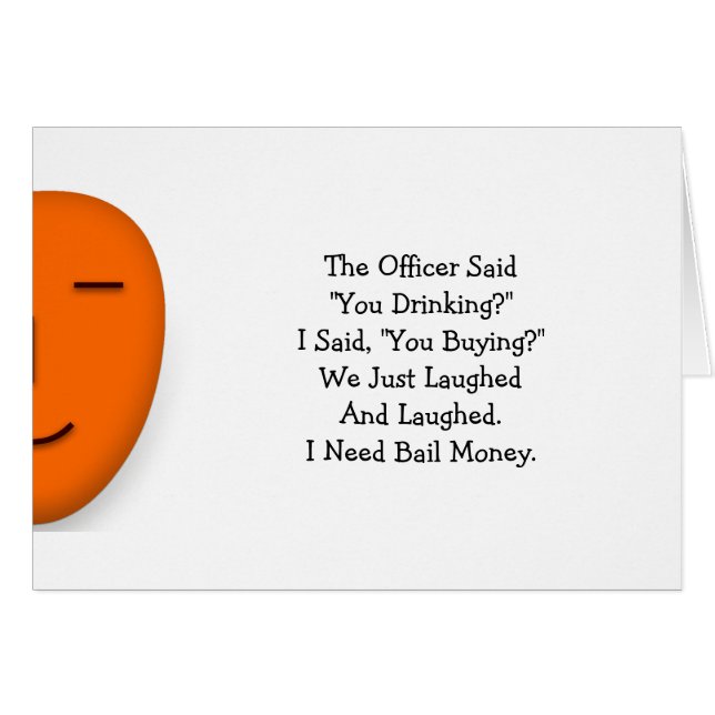 士官は飲むと言っおもしろいたスマイルカード (正面横)