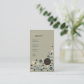 士官候補生の青及びタンのレトロの点 名刺 (スタンド正面)