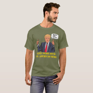 士官候補生の骨の拍車の実質のアメリカの英雄のTシャツ Tシャツ
