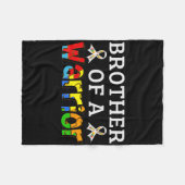 士族の兄弟が自閉症を支持する フリースブランケット (正面(横))