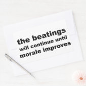 士気が高まるまで殴打は続く 長方形シール (封筒)