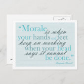 士気引用文やる気を起こさせるはがき ポストカード (正面/裏面)