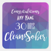 壮健パーソナライズされた周年記念誕生日カード スクエアシール (正面)