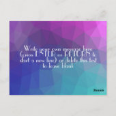 壮健パーソナライズされた周年記念誕生日カード ポストカード (裏面)