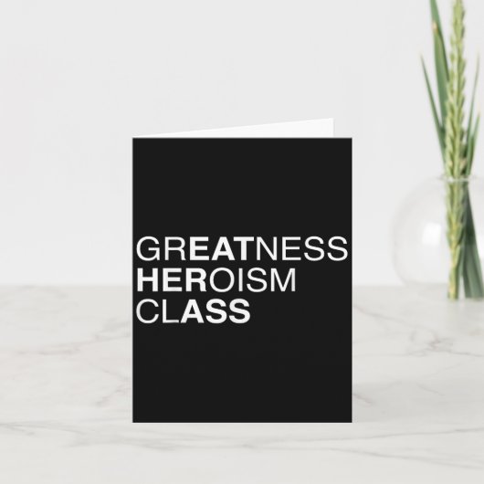 壮大さ 勇気 笑 彼女を食べる 皮肉ユーモア カード (正面)